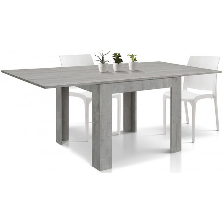 2408  Folding table with cement grey melamine veneered table base and top