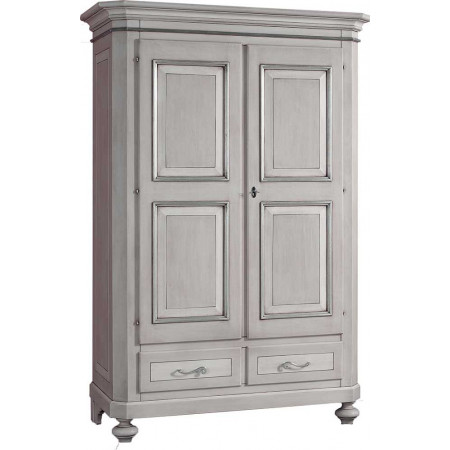 2415  Raw or finished wooden 2 doors and 2 drawers wardrobe, finishes to customer choice