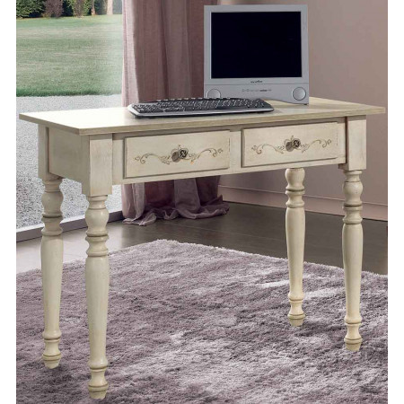 2416  Raw or finished wooden 2 drawers writing desk, finishes to customer choice