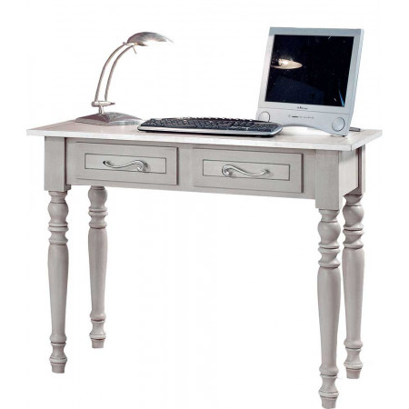 2416  Scrittoio con 2 cassetti in legno grezzo o finito, finiture a scelta cliente