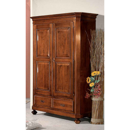 2415  Armadio con 2 ante e 2 cassetti in legno grezzo o finito, finiture a scelta cliente