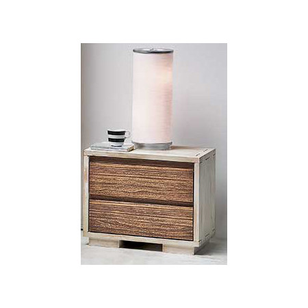 2419  Raw or finished wooden 2 drawers night stand, finishes to customer choice