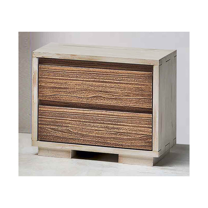 2419  Raw or finished wooden 2 drawers night stand, finishes to customer choice