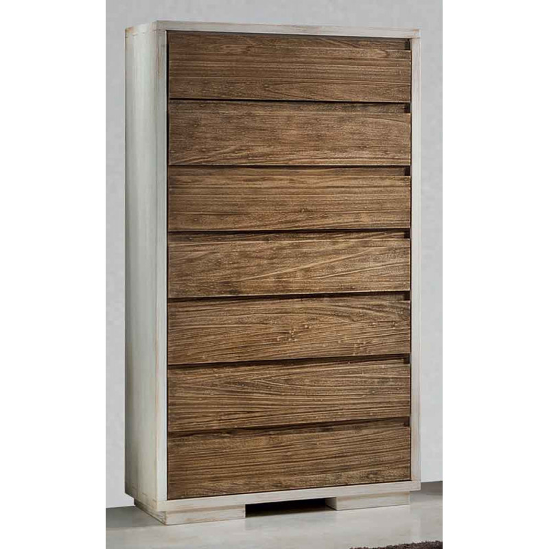 2421  Raw or finished wooden 7 drawers dresser, finishes to customer choice