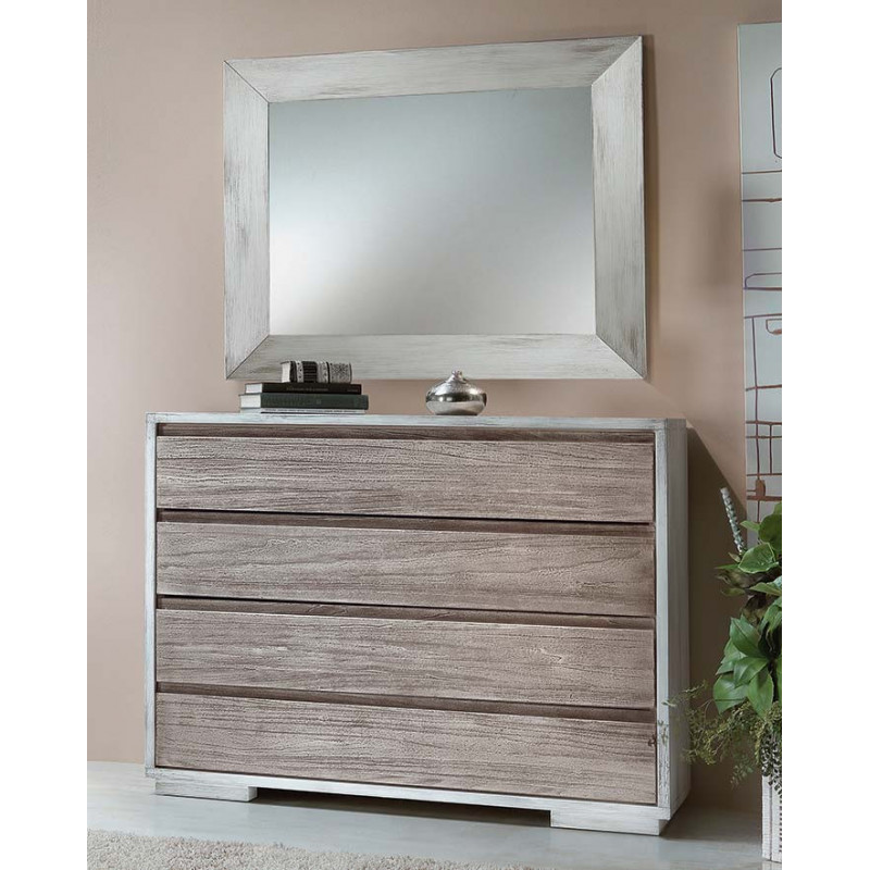 2423  Raw or finished wooden 4 drawers dresser, finishes to customer choice