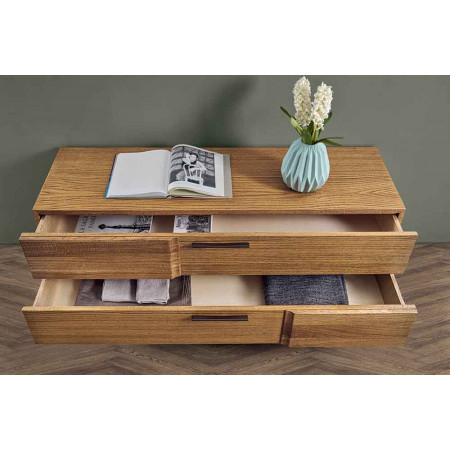2426  Raw or finished wooden dresser-TV stand 2 drawers, finishes to customer choice