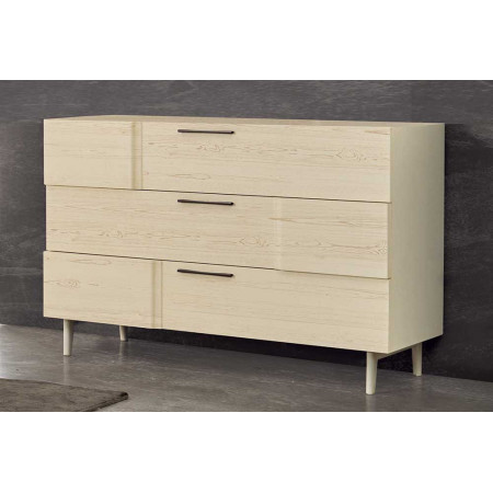 2431  Raw or finished wooden 3 drawers dresser, finishes to customer choice