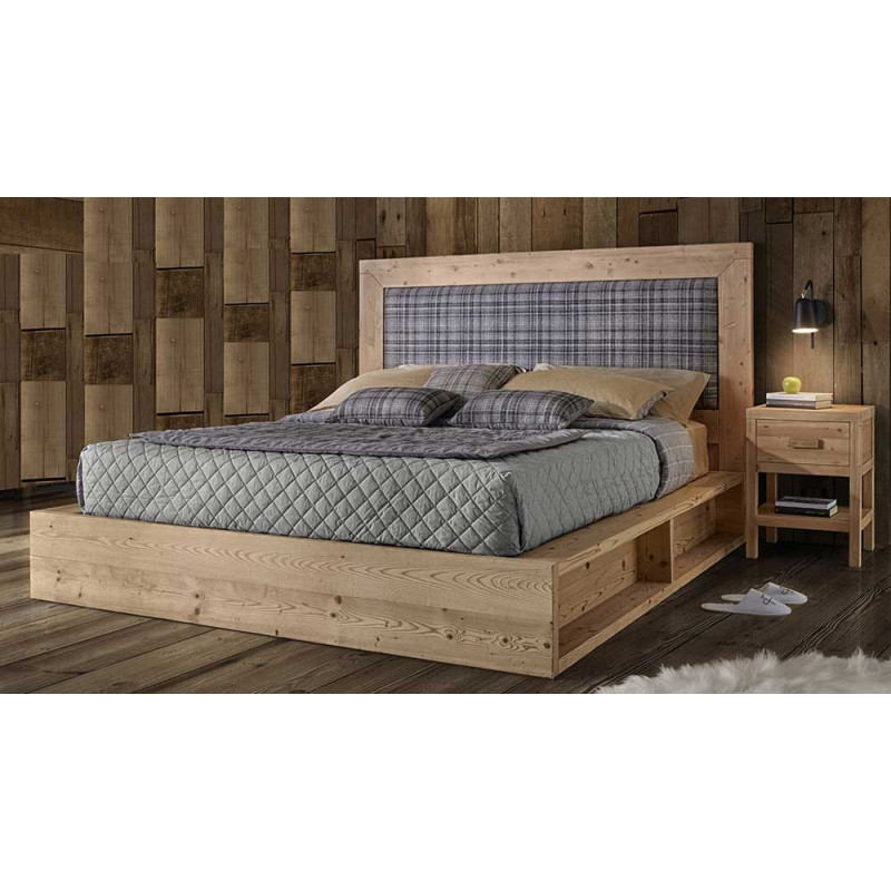 2435  Letto matrimoniale in legno grezzo o finito, finiture a scelta cliente