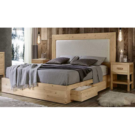 2432  Letto matrimoniale in legno grezzo o finito, finiture a scelta cliente