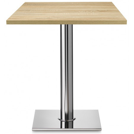 2524 Table with chromed, stainless or black steel base, max cm 80 top