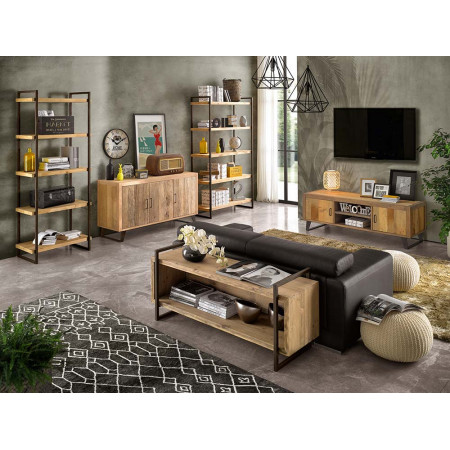 2443  Metal-wooden structure shelf-bookcase, raw or finished to customer choice