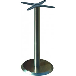 BT2525  Chromed, stainless or black varnished steel table base, max cm 80 top