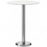 2525 Chromed, stainless or black metal table base, max cm 80 top