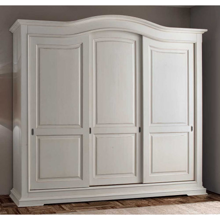 2457  Comodino 3 cassetti in legno grezzo o finito, finiture a scelta cliente