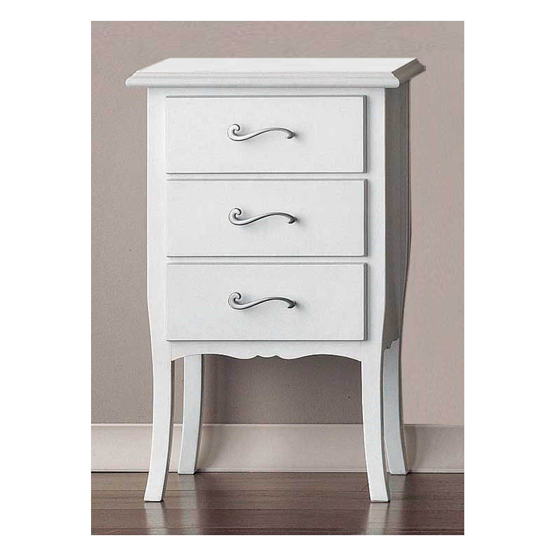 2457  Raw or finished wooden 3 drawers night stand, finishes to customer choice