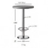 2525 Chromed, stainless or black metal table base, max cm 80 top