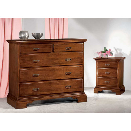 2465  Raw or finished wooden 5 drawers dresser, finishes to customer choice