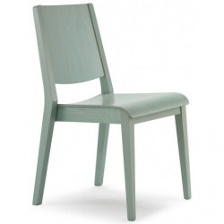 587L  Raw or finished beech wood stackable chair, finishing to choice