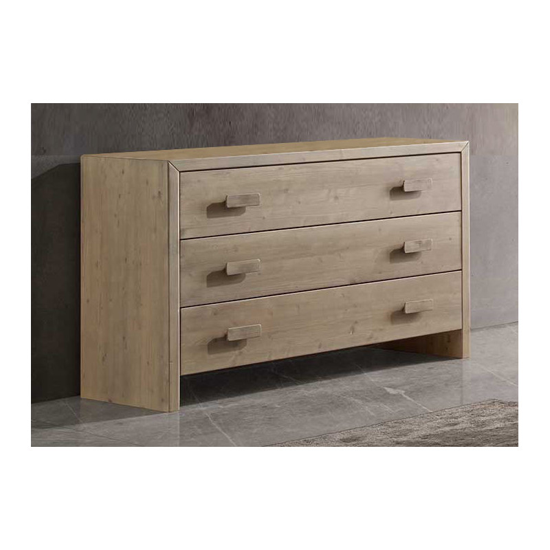 2472  Raw or finished 3 drawers wooden dresser, finishes to customer choice