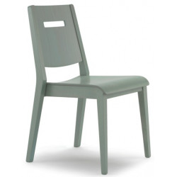 587L  Raw or finished beech wood stackable chair, finishing to choice