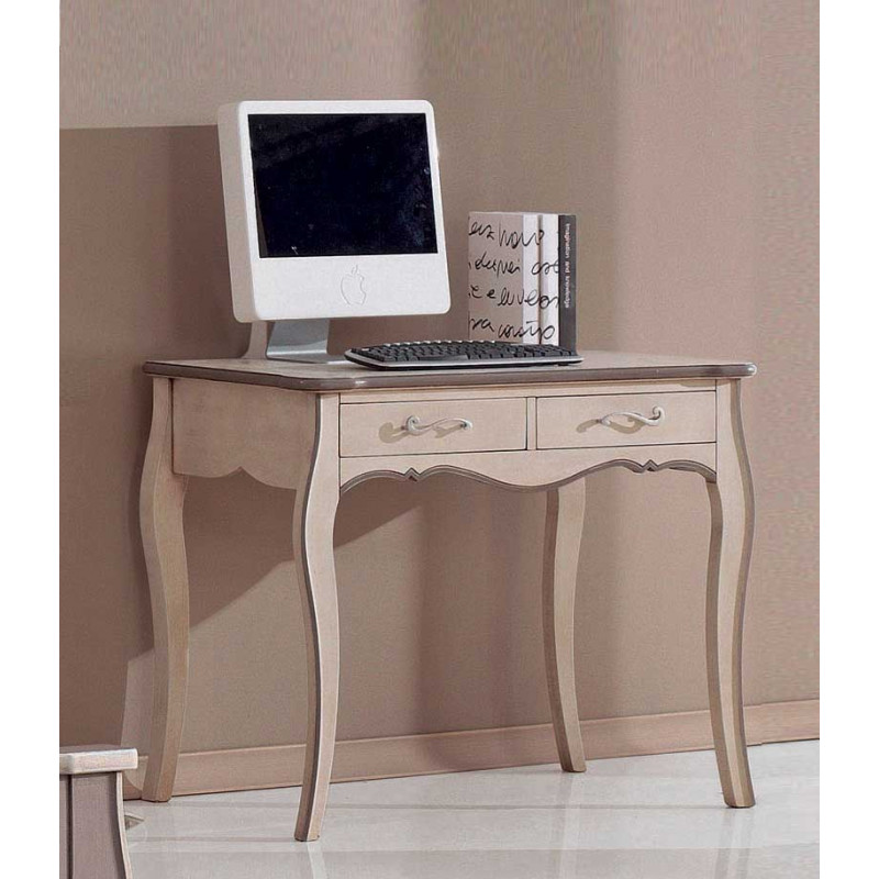 2479  Raw or finished 2 drawers writing desk, finishes to customer choice