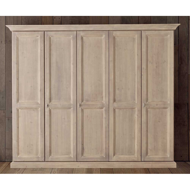 2492  Raw or finished 5 doors dismantled wardrobe, finishes to customer choice