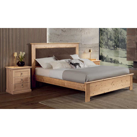 2493  Letto matrimoniale in legno grezzo o finito, finiture a scelta cliente