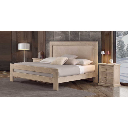2493  Letto matrimoniale in legno grezzo o finito, finiture a scelta cliente