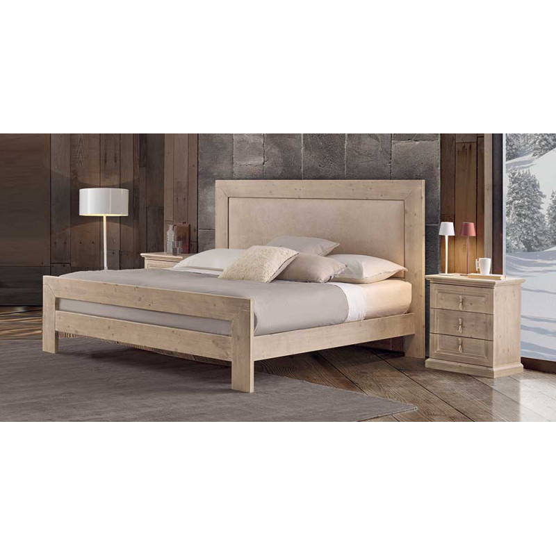 2493  Letto matrimoniale in legno grezzo o finito, finiture a scelta cliente
