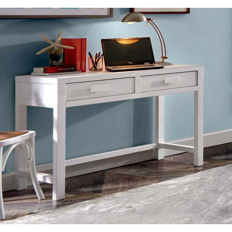 2497  Raw or finished 2 drawers writing desk, finishes to customer choice