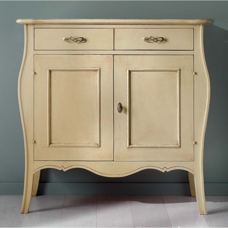 2505  Credenza con 2 porte in legno grezzo o finito, finiture a scelta cliente