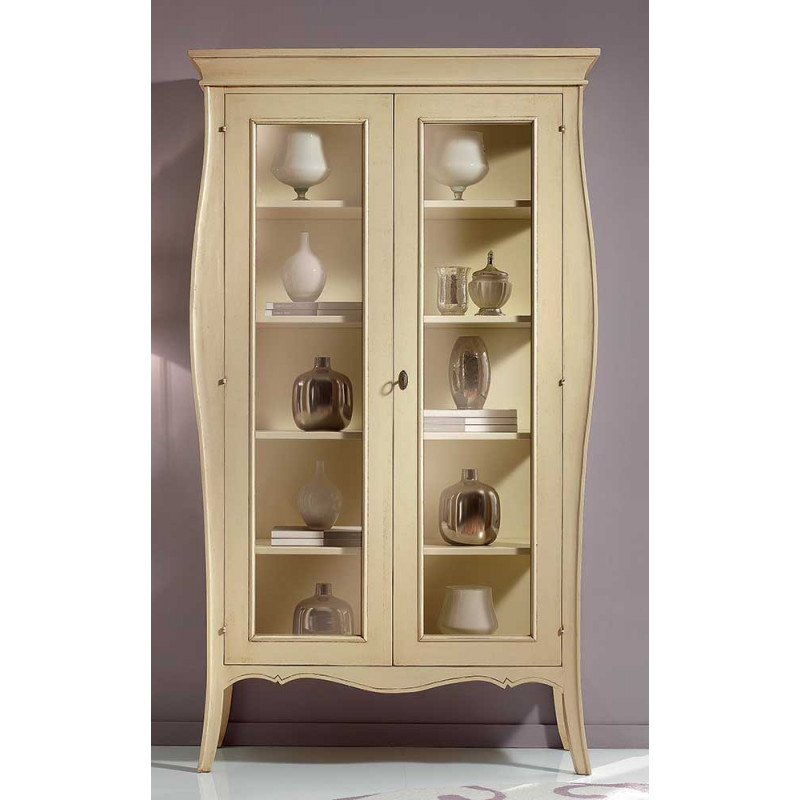 2510  Raw or finished wooden 2 doors display cabinet, finishes to customer choice