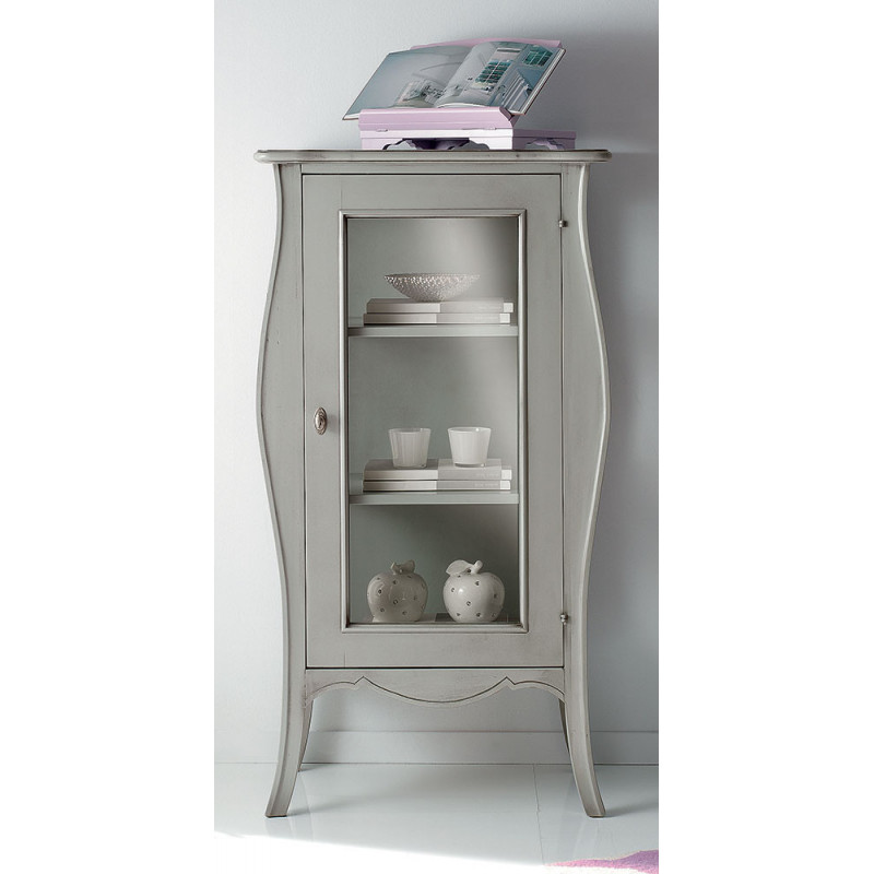 2511  Raw or finished wooden 1 door display cabinet, finishes to customer choice