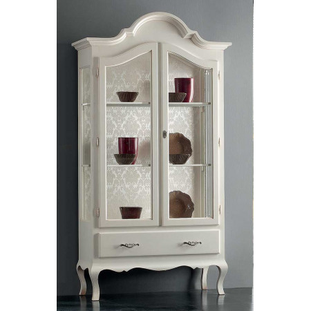 2514  Raw or finished wooden 2 door display cabinet, finishes to customer choice