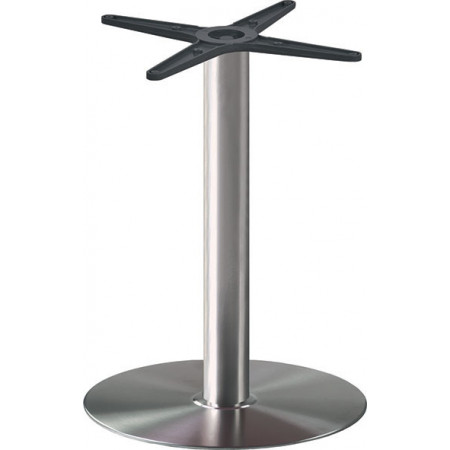 2520/BT  Base per tavolo in acciaio inox o verniciato nero per piano max ø 80,80x80