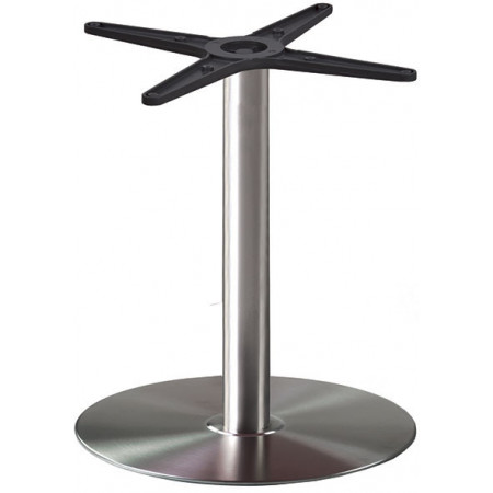2520/BT Black finished or stainless steel table base, max ø 80, 80x80 top