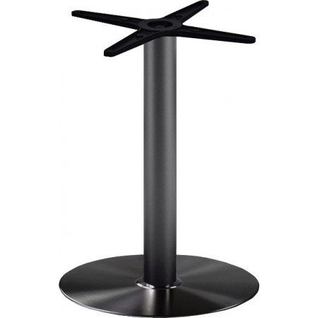 2520/BT Black finished or stainless steel table base, max ø 80, 80x80 top
