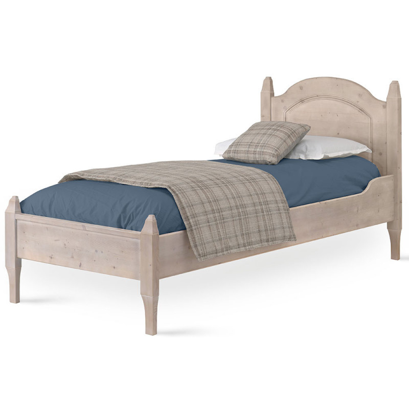 2523  letto singolo in legno grezzo o finito, finiture a scelta cliente