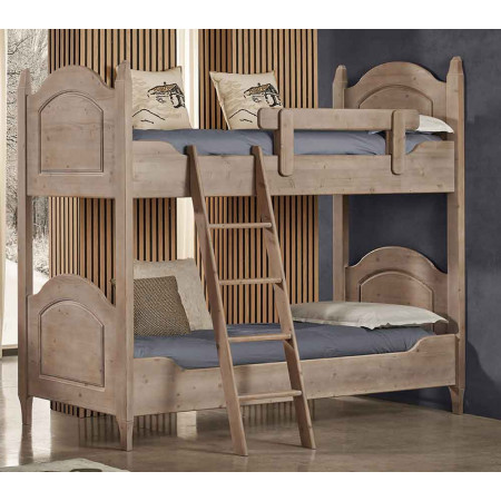 2524  Letto a castello in legno grezzo o finito, finiture a scelta cliente