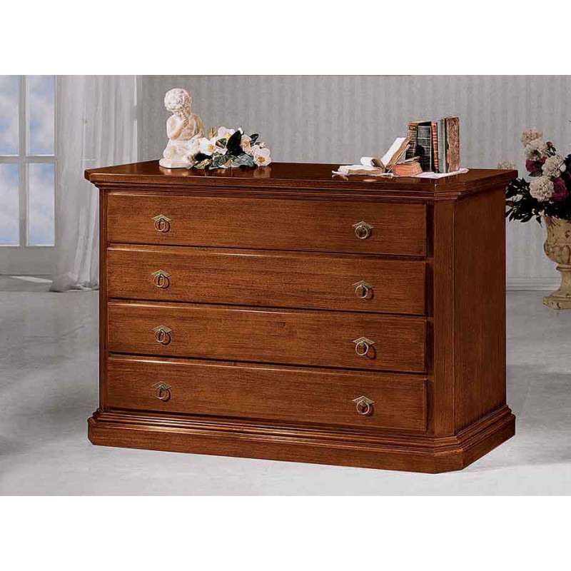 2526  4 drawers raw or finished wooden dresser, finishes to customer choice