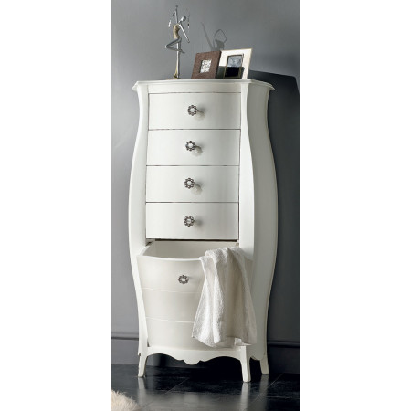 2538  Raw or finished 4 drawers with flap chest of drawers, finishes to customer choice