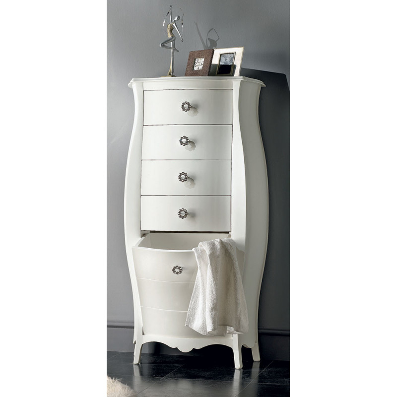 2538  Raw or finished 4 drawers with flap chest of drawers, finishes to customer choice