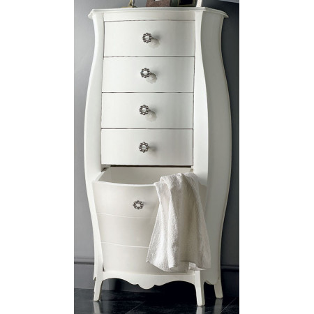 2538  Raw or finished 4 drawers with flap chest of drawers, finishes to customer choice