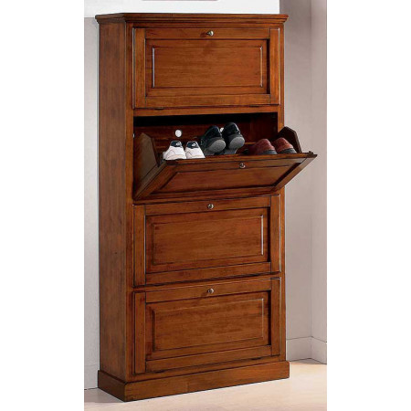 2540  Raw or finished 4 doors shoe rack, finishes to customer choice