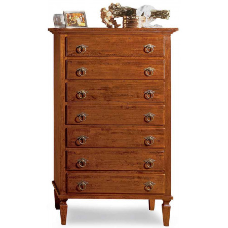 2542  Raw or finished wooden 7 drawers chest, finishes to customer choice