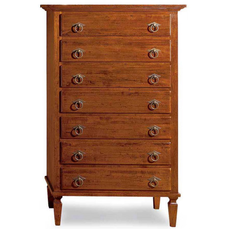 2542  Raw or finished wooden 7 drawers chest, finishes to customer choice
