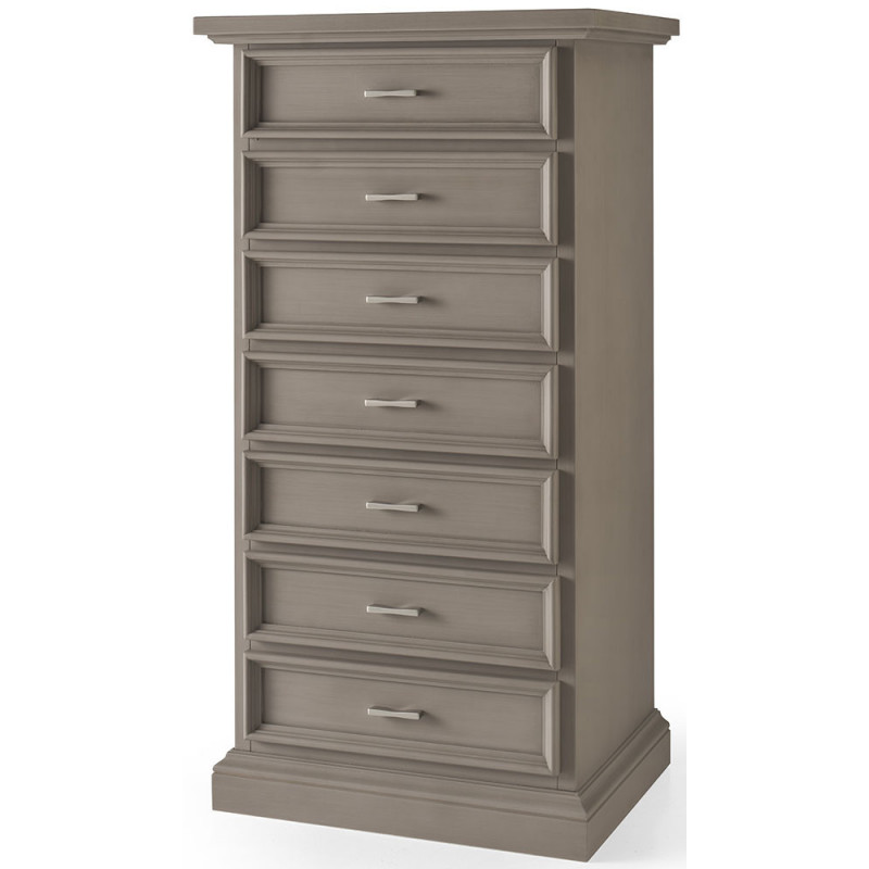 2545  Raw or finished wooden 7 drawers chest, finishes to customer choice