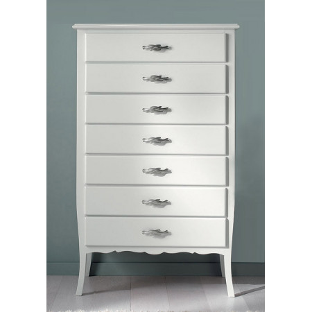 2546  Raw or finished wooden 7 drawers chest, finishes to customer choice