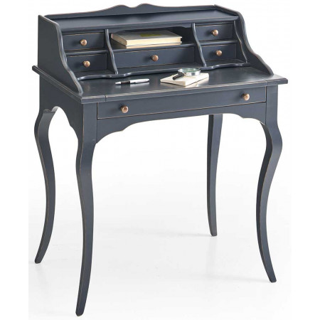2548  Raw or finished wooden 6 drawers writing desk, finishes to customer choice