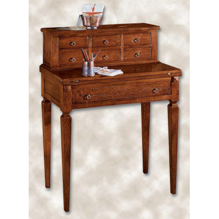 2550  Raw or finished wooden 7 drawers writing desk, finishes to customer choice